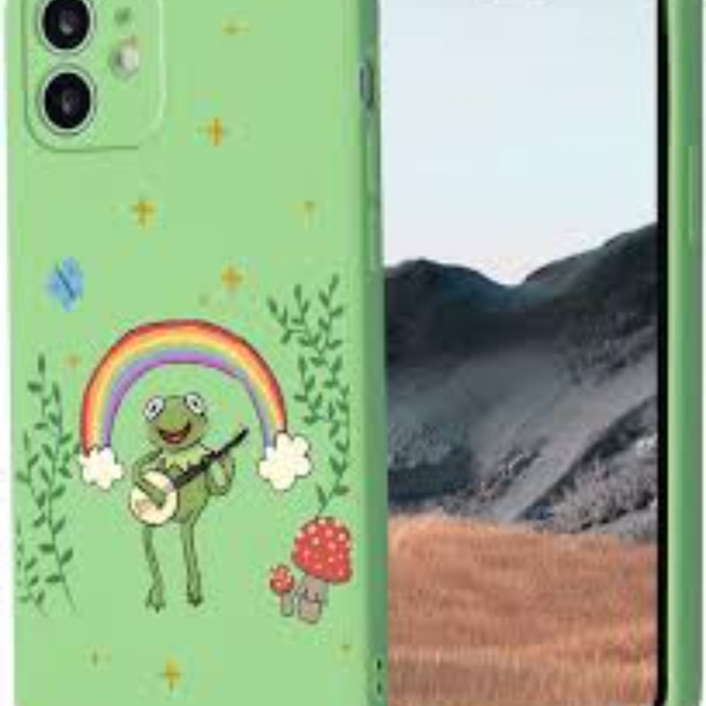 Iphone 12 Case, Cute Frog Banjo Rainbowa Mushroom 🍄 NEW